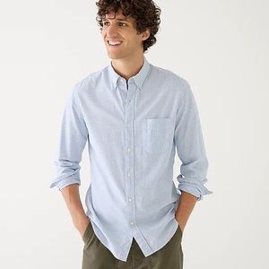 Broken-In Oxford Blue White Striped Shirt Slim NWT